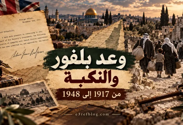 وعد بلفور والانتداب البريطاني على فلسطين عام 1922 وعلاقتهما بالقضية الفلسطينية.