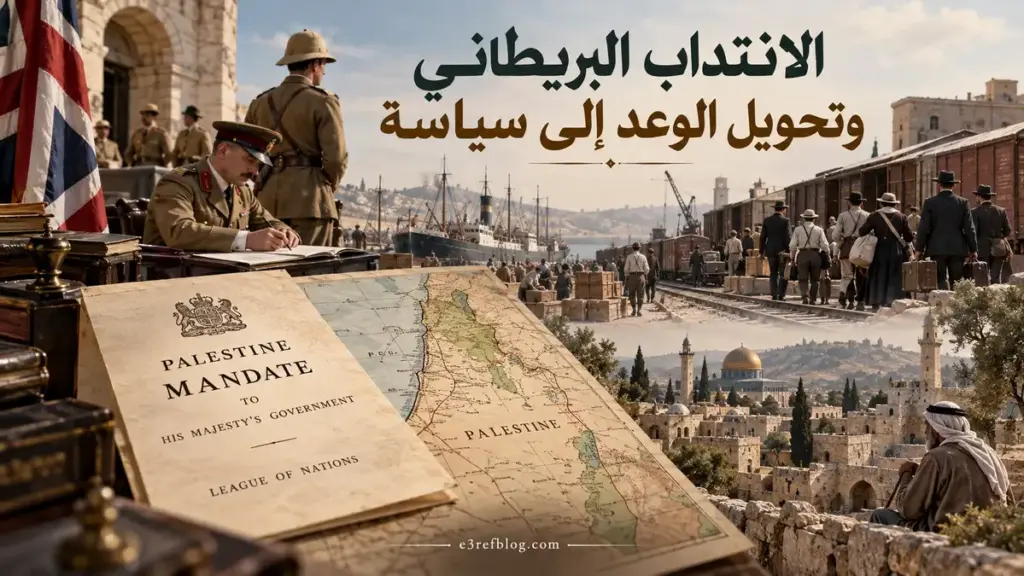 الانتداب البريطاني على فلسطين وتحول وعد بلفور إلى سياسة على الأرض