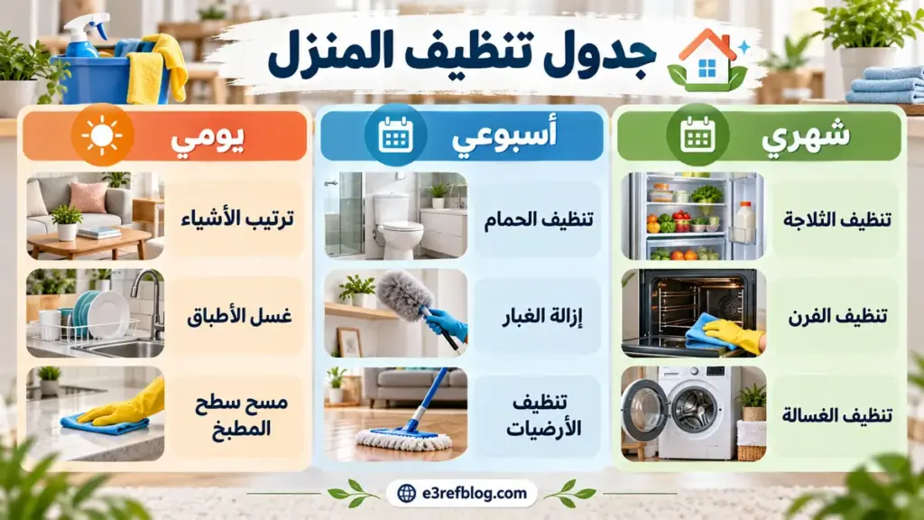 كم مرة يجب تنظيف المنزل