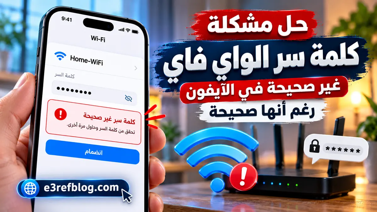 حل مشكلة كلمة سر الواي فاي غير صحيحة في الآيفون