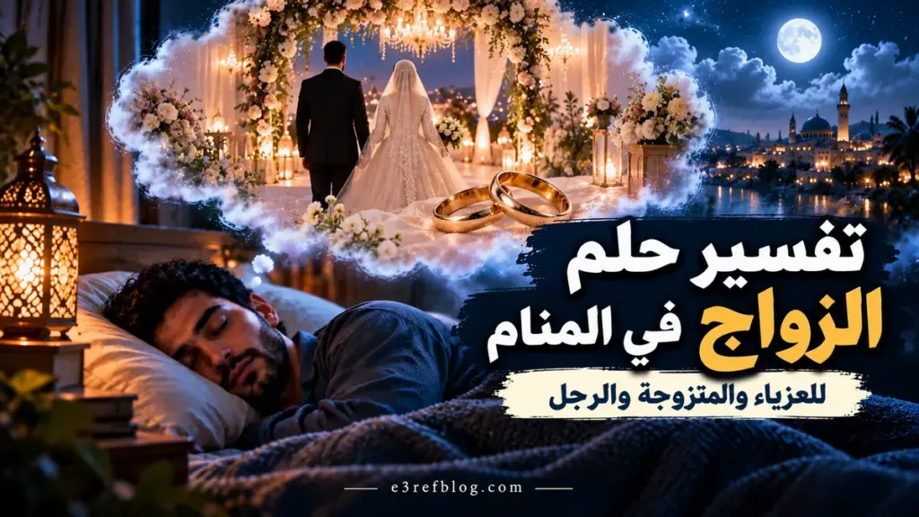 تفسير حلم الزواج في المنام للعزباء والمتزوجة والرجل ومعاني الزواج من شخص معروف أو مجهول ورؤية فستان الزفاف.