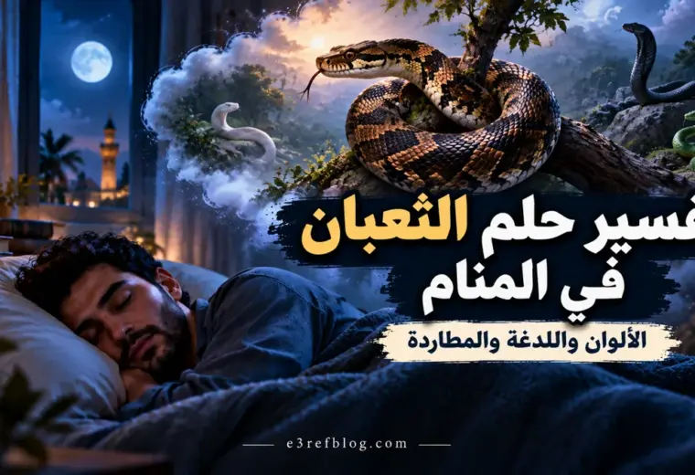 تفسير حلم الثعبان في المنام ودلالات ألوان الثعابين المختلفة ولدغة الثعبان ومطاردته في الأحلام.