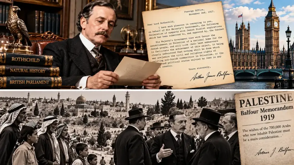اللورد والتر روتشيلد واستلامه رسالة وعد بلفور عام 1917